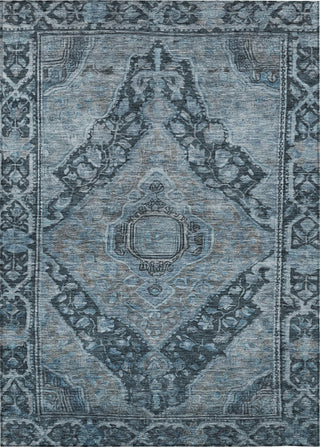 Piper Looms Chantille Border ACN1761 Navy Machine Washable Area Rug main image