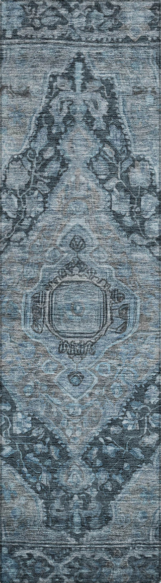 Piper Looms Chantille Border ACN1761 Navy Machine Washable Area Rug Runner Main Image