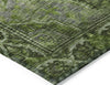 Piper Looms Chantille Border ACN1761 Olive Machine Washable Area Rug Corner Image
