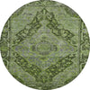 Piper Looms Chantille Border ACN1761 Olive Machine Washable Area Rug Round Main Image