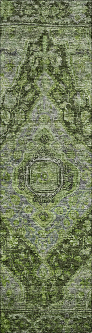 Piper Looms Chantille Border ACN1761 Olive Machine Washable Area Rug Runner Main Image