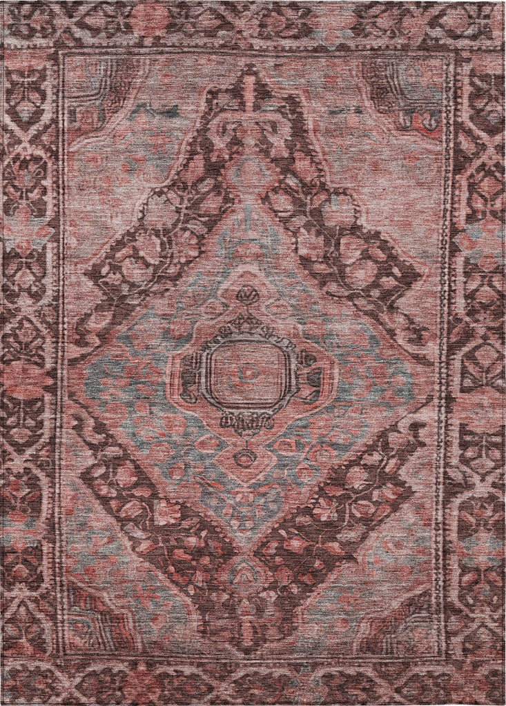 Piper Looms Chantille Border ACN1761 Paprika Machine Washable Area Rug main image