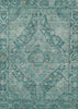 Piper Looms Chantille Border ACN1761 Teal Machine Washable Area Rug main image
