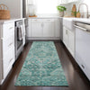 Piper Looms Chantille Border ACN1761 Teal Machine Washable Area Rug Runner Lifestyle Image Feature