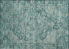 Piper Looms Chantille Border ACN1761 Teal Machine Washable Area Rug Scatter Main Image
