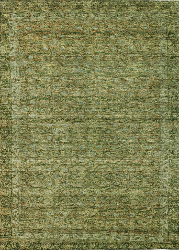 Piper Looms Chantille Border ACN1762 Aloe Machine Washable Area Rug main image