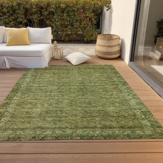 Piper Looms Chantille Border ACN1762 Aloe Machine Washable Area Rug Outdoor Lifestyle Image Feature
