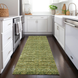 Piper Looms Chantille Border ACN1762 Aloe Machine Washable Area Rug Runner Lifestyle Image Feature