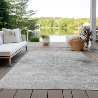 Piper Looms Chantille Global ACN1763 Gray Machine Washable Area Rug Outdoor Lifestyle Image Feature