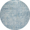 Piper Looms Chantille Modern ACN1764 Blue Machine Washable Area Rug Round Main Image