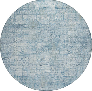 Piper Looms Chantille Modern ACN1764 Blue Machine Washable Area Rug Round Main Image