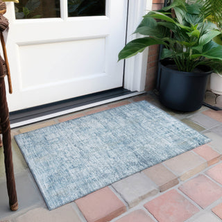 Piper Looms Chantille Modern ACN1764 Blue Machine Washable Area Rug Scatter Outdoor Lifestyle Image Feature