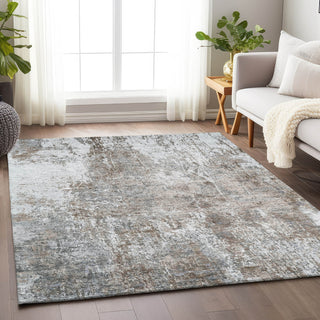 Piper Looms Chantille Modern ACN1765 Brown Machine Washable Area Rug Lifestyle Image Feature