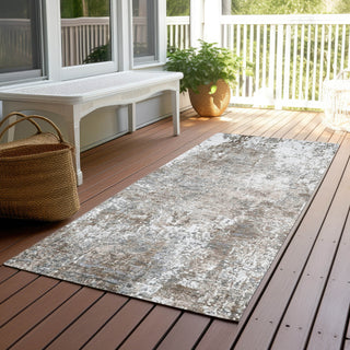 Piper Looms Chantille Modern ACN1765 Brown Machine Washable Area Rug Runner Outdoor Lifestyle Image Feature
