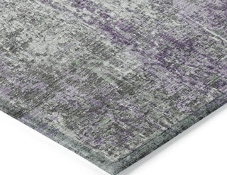 Piper Looms Chantille Modern ACN1765 Plum Machine Washable Area Rug Corner Image