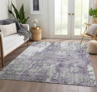 Piper Looms Chantille Modern ACN1765 Plum Machine Washable Area Rug Lifestyle Image Feature
