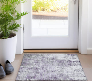 Piper Looms Chantille Modern ACN1765 Plum Machine Washable Area Rug Scatter Lifestyle Image Feature