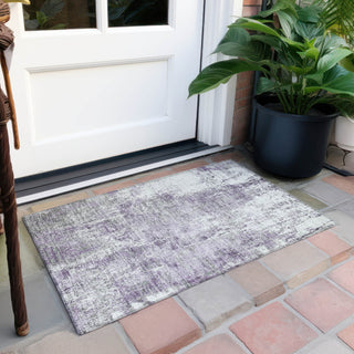 Piper Looms Chantille Modern ACN1765 Plum Machine Washable Area Rug Scatter Outdoor Lifestyle Image Feature