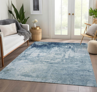 Piper Looms Chantille Modern ACN1766 Blue Machine Washable Area Rug Lifestyle Image Feature