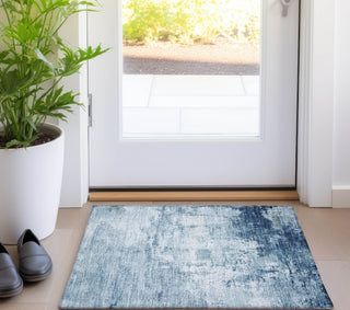Piper Looms Chantille Modern ACN1766 Blue Machine Washable Area Rug Scatter Lifestyle Image Feature