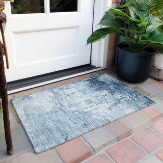 Piper Looms Chantille Modern ACN1766 Blue Machine Washable Area Rug Scatter Outdoor Lifestyle Image Feature