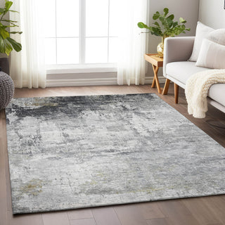 Piper Looms Chantille Modern ACN1766 Gray Machine Washable Area Rug Lifestyle Image Feature
