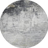 Piper Looms Chantille Modern ACN1766 Gray Machine Washable Area Rug Round Main Image