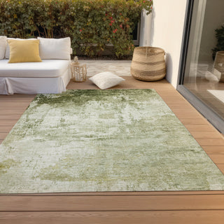 Piper Looms Chantille Modern ACN1766 Sage Machine Washable Area Rug Outdoor Lifestyle Image Feature