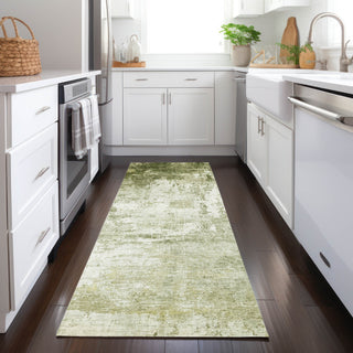 Piper Looms Chantille Modern ACN1766 Sage Machine Washable Area Rug Runner Lifestyle Image Feature