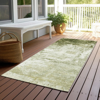 Piper Looms Chantille Modern ACN1766 Sage Machine Washable Area Rug Runner Outdoor Lifestyle Image Feature