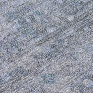 Piper Looms Chantille Geometric ACN1768 Blue Machine Washable Area Rug Swatch Image