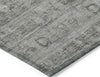 Piper Looms Chantille Geometric ACN1768 Pewter Machine Washable Area Rug Corner Image