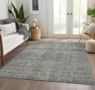 Piper Looms Chantille Geometric ACN1768 Pewter Machine Washable Area Rug Lifestyle Image Feature