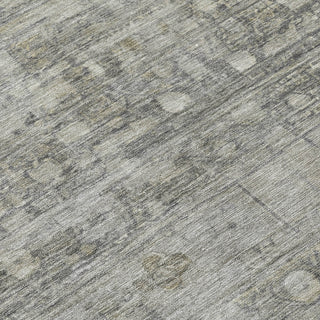 Piper Looms Chantille Geometric ACN1768 Pewter Machine Washable Area Rug Swatch Image