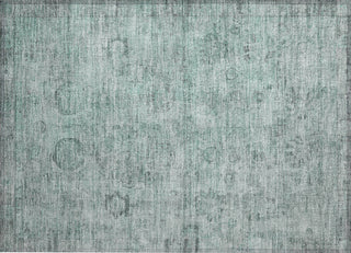 Piper Looms Chantille Border ACN1769 Aqua Machine Washable Area Rug Scatter Main Image