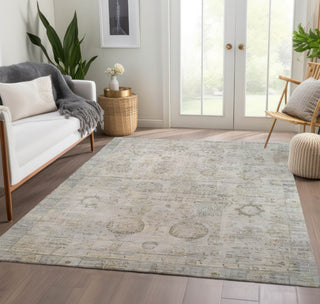 Piper Looms Chantille Border ACN1769 Linen Machine Washable Area Rug Lifestyle Image Feature