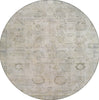 Piper Looms Chantille Border ACN1769 Linen Machine Washable Area Rug Round Main Image