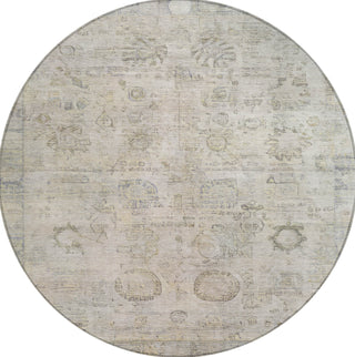 Piper Looms Chantille Border ACN1769 Linen Machine Washable Area Rug Round Main Image