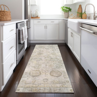 Piper Looms Chantille Border ACN1769 Linen Machine Washable Area Rug Runner Lifestyle Image Feature