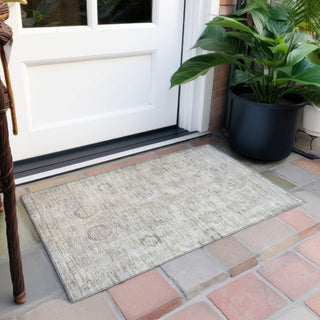 Piper Looms Chantille Border ACN1769 Linen Machine Washable Area Rug Scatter Outdoor Lifestyle Image Feature