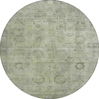 Piper Looms Chantille Border ACN1769 Sage Machine Washable Area Rug Round Main Image