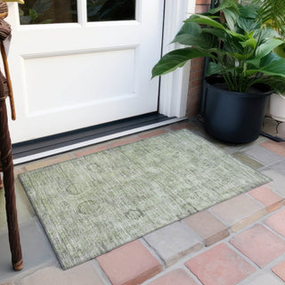 Piper Looms Chantille Border ACN1769 Sage Machine Washable Area Rug Scatter Outdoor Lifestyle Image Feature