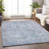 Piper Looms Chantille Border ACN1769 Sky Machine Washable Area Rug Lifestyle Image Feature