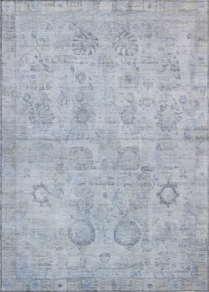 Piper Looms Chantille Border ACN1769 Sky Machine Washable Area Rug main image