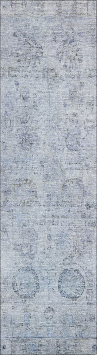Piper Looms Chantille Border ACN1769 Sky Machine Washable Area Rug Runner Main Image