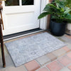 Piper Looms Chantille Border ACN1769 Sky Machine Washable Area Rug Scatter Outdoor Lifestyle Image Feature