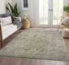 Piper Looms Chantille Border ACN1769 Taupe Machine Washable Area Rug Lifestyle Image Feature