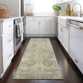 Piper Looms Chantille Border ACN1769 Taupe Machine Washable Area Rug Runner Lifestyle Image Feature