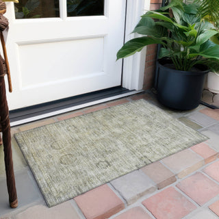 Piper Looms Chantille Border ACN1769 Taupe Machine Washable Area Rug Scatter Outdoor Lifestyle Image Feature