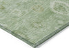 Piper Looms Chantille Damask ACN1770 Aloe Machine Washable Area Rug Corner Image